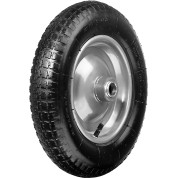 Пневматическое колесо СИБИН СК-3 39910-3, 3.25&Prime; х 360 мм, для тачек (арт. 39905, 39909, 39992, 39994), стальной диск, подшипник - 25, 4 мм