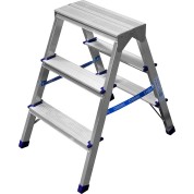 Двухсторонняя стремянка СИБИН 38825-03, 3 ступени, алюминиевая