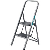 Стальная стремянка СИБИН 38807-02, 2 ступени, 46 см, c широкими обрезиненными ступенями