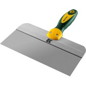 Фасадный шпатель KRAFTOOL 10036-250, 250 мм, широкое полотно, алюминиевая направляющая, двухкомпонентная ручка, нержавеющий