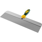 Фасадный шпатель KRAFTOOL 10036-450, 450 мм, широкое полотно, алюминиевая направляющая, двухкомпонентная ручка, нержавеющий