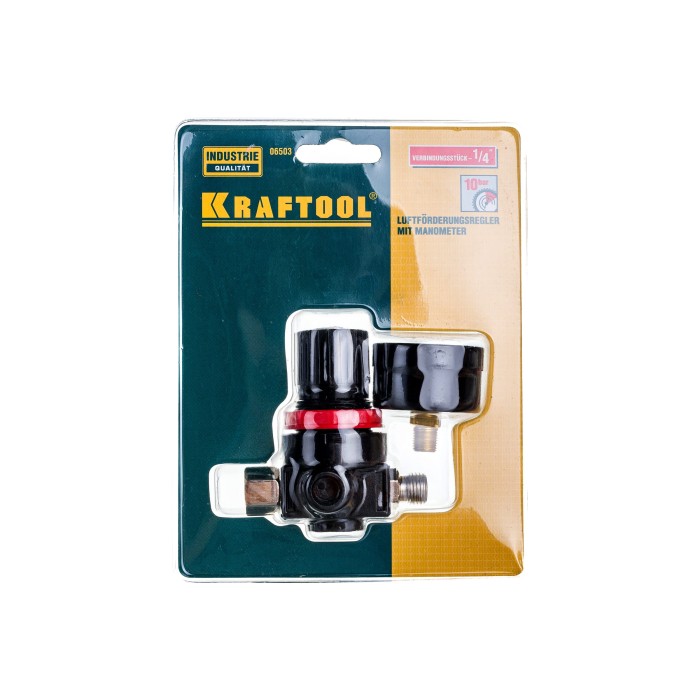 Регулятор подачи воздуха с манометром KRAFTOOL 06503, 10 бар