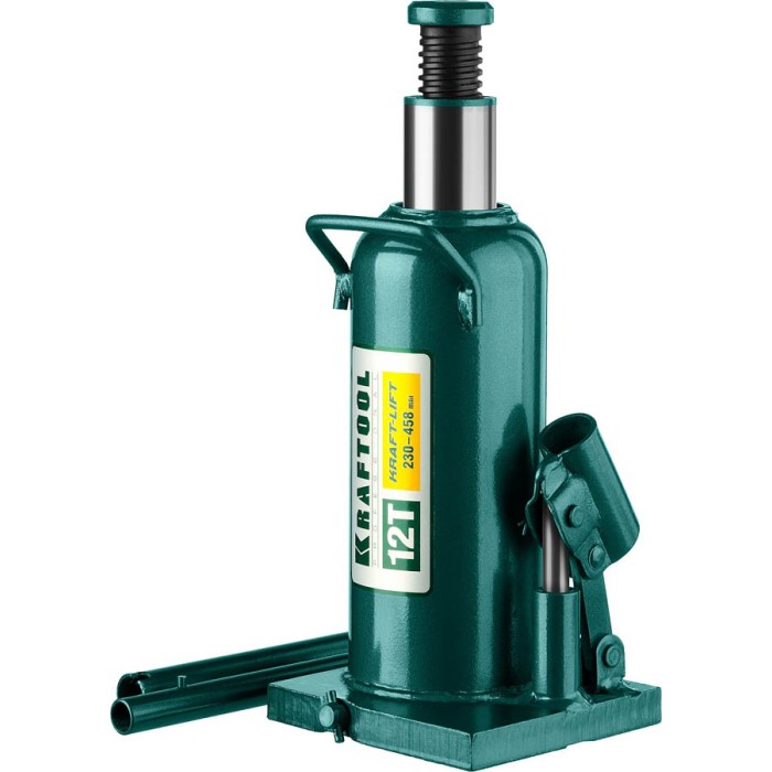 Бутылочный гидравлический домкрат KRAFTOOL 43462-12, 230 - 460 мм, KRAFT-LIFT, 12 т