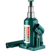 Двухштоковый бутылочный домкрат KRAFTOOL 43463-6, 170 - 420 мм, DOUBLE RAM, 6 т, с увеличенным подъемом