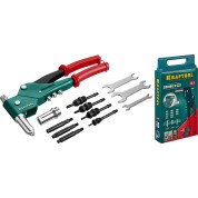 Комбинированный поворотный заклепочник в кейсе KRAFTOOL 31178, Combo3-M6, 360&deg;, 3 вида заклёпок