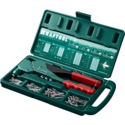 Литой поворотный заклепочник в кейсе KRAFTOOL 31176-H6, 8 мм, RX-7, 360&deg;, 2.4 - 4.8 мм