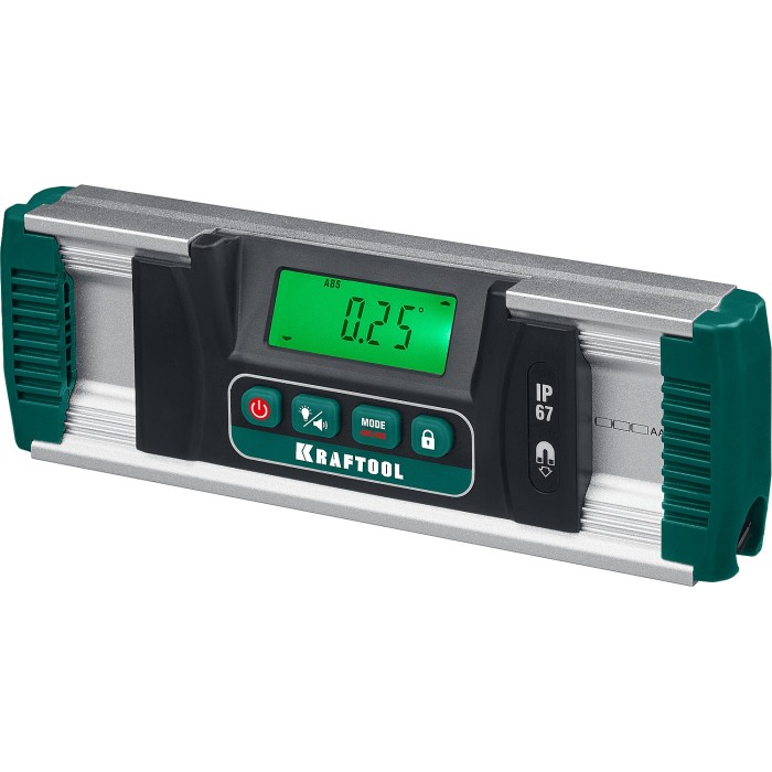 Электронный уровень-уклономер KRAFTOOL 34686, EXTREM, 0 - 360&deg;, точность 0.05&deg;, HOLD, IP67