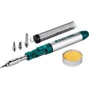 Газовый паяльник KRAFTOOL 55504-H8, SolderGas, 70 B, 30 - 70 Вт, 1300&deg;С, горелка, фен, набор 8 в 1