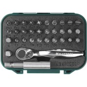 Набор бит с мини-трещоткой KRAFTOOL 26157-H33, 33 шт