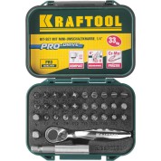 Набор бит с мини-трещоткой KRAFTOOL 26157-H33, 33 шт