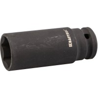Удлиненная ударная торцовая головка KRAFTOOL 27942-22, 22 мм, FLANK, 1/2&Prime;