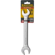 Рожковый гаечный ключ KRAFTOOL 27033-19-22, 19 х 22 мм