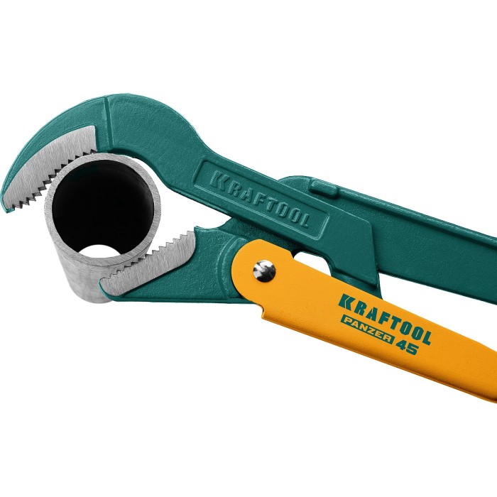 Трубный ключ с изогнутыми губками KRAFTOOL 2735-05, 240 мм, PANZER-45, №0, 1/2&Prime;
