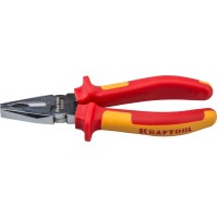 Хромированные плоскогубцы KRAFTOOL 2202-1-18, 180 мм, Electro-Kraft