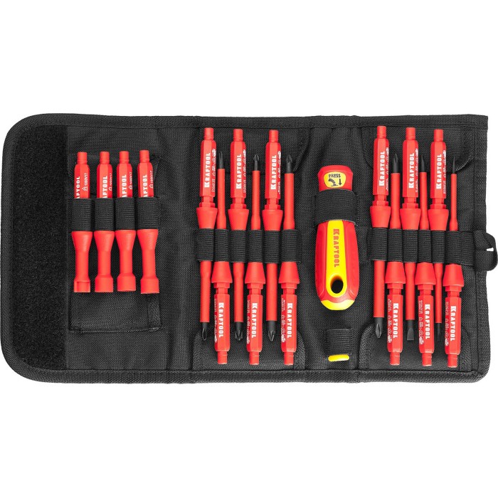 Набор высоковольтных отверток KRAFTOOL 220092-H18, Х-Drive Electro, 18 предм