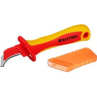 Диэлектрический нож электрика KRAFTOOL 45400, KN-7, 1000 В, изогнутый