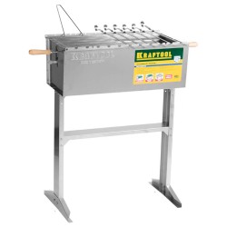 Стационарный мангал KRAFTOOL 68320, 600 x 800 мм, 300 x 600 x 800 мм, 6 шампуров, 1 решетка, поддон для угля