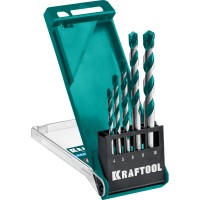 5 шт: 4-5-6-8-10 мм набор сверл по керамограниту с твердосплавной пластиной KRAFTOOL 29175-H5, 8-10 мм, Keramo