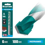 Сверло по керамограниту KRAFTOOL 29175-100-6, 6 х 100 мм, Keramo, тв.сплав КС