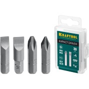 Набор бит для ударной отвертки KRAFTOOL 25551, 36 мм, 4 шт