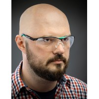 Защитные очки KRAFTOOL 110317, BASIC, открытого типа, прозрачные, стекло-моноблок с покрытием устойчивым к истиранию и запотеванию