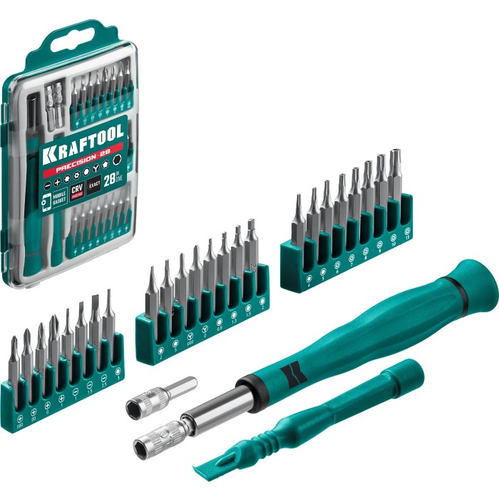 Отвертка для точных работ KRAFTOOL 25677, Precision-28, 28 предм.