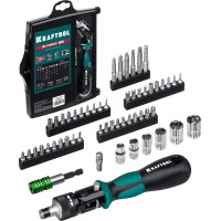 Реверсивная отвертка с насадками KRAFTOOL 25554-H55, Expert-55, 55 предм.