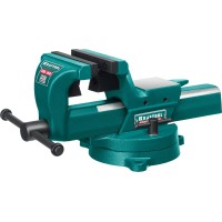 Кованые стальные тиски KRAFTOOL 32700-150, FORGE--130/150, с регулировкой компенсации люфта