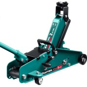 Подкатной домкрат с увеличенным подъемом и фиксатором KRAFTOOL 43457-2.5, 140 - 385 мм, S-PIN, 2.5 т