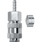 Переходник KRAFTOOL 06596-06, 6 мм, штуцер &Prime;елочка&Prime;, 6 мм - рапид муфта, с хомутом