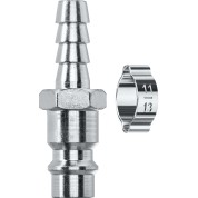 Переходник KRAFTOOL 06597-08, 8 мм, штуцер &Prime;елочка&Prime;, 8 мм - рапид штуцер, с хомутом