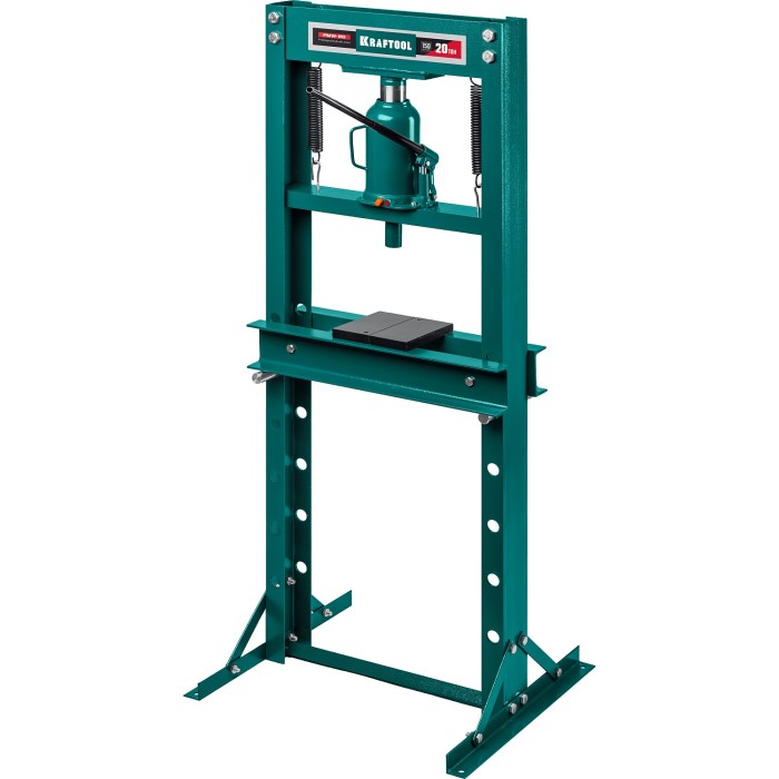 Гидравлический пресс с домкратом и возвратными пружинами KRAFTOOL 43470-20, PMW-20, 20 т