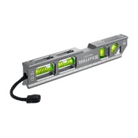 Брусковый магнитный уровень KRAFTOOL 34790, 200 мм, BILLET-20, 8 в 1, точность 0.3 мм/м, 4 глазка