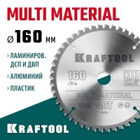 Пильный диск по алюминию KRAFTOOL 36953-160-20, 160 х 20 мм, Multi Material, 48Т