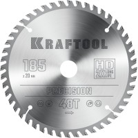 Пильный диск по дереву KRAFTOOL 36952-185-20, 185 x 20 мм, Precision, 48Т