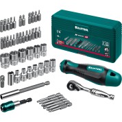 Набор бит и головок с битодержателем и трещоткой KRAFTOOL 25816, X-Drive-49, 49 шт