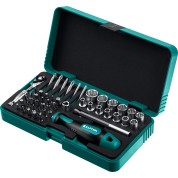 Набор бит и головок с битодержателем и трещоткой KRAFTOOL 25816, X-Drive-49, 49 шт