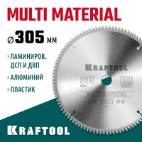 Пильный диск по алюминию KRAFTOOL 36953-305-30, 305 х 30 мм, Multi Material, 100Т