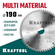 Пильный диск по алюминию KRAFTOOL 36953-190-30, 190 х 30 мм, Multi Material, 60Т