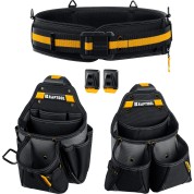 Пояс монтажника KRAFTOOL 38761,  в комплекте: пояс монтажника и 2 большие сумки
