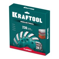 Алмазная чашка сегментная KRAFTOOL INDUSTRIAL Turbo 33368-230, d 230 мм