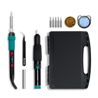 Цифровая мини-паяльная станция в кейсе KRAFTOOL 55346, KS-15, 14-в-1, 90 - 480&deg;C, 135 Вт