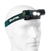 Аккумуляторный налобный/ручной фонарь KRAFTOOL KH-7 56450, 1000 лм, 4 режима, 3-в-1, 2200 мА&middot;ч