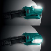 Аккумуляторный налобный фонарь KRAFTOOL KH-10 56452, Hybrid Power, 500 лм, 5 режимов, 1000 мА&middot;ч, питание 3&times;AAA