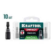 Ударные биты KRAFTOOL 26195-20-25-S10, 25 мм, Impact TX 20, 10 шт