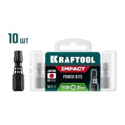 Ударные биты KRAFTOOL 26195-30-25-S10, 25 мм, Impact TX 30, 10 шт