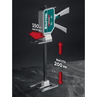 Подъемник универсальный KRAFTOOL 33263, 200 мм, EXTREM 150 кг, 200 мм подъем, усиленный алюминиевый корпус, закаленная стальная рейка