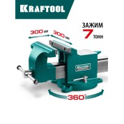 Стальные слесарные тиски KRAFTOOL 32701-300, 300 мм, STEEL