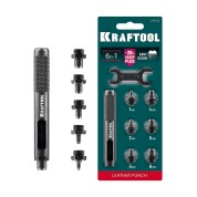 Ударный пробойник для кожи KRAFTOOL 22951, 1-6 мм, LPI-6 с набором насадок 1-6 мм