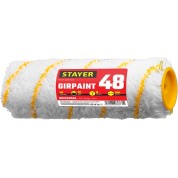Малярный ролик STAYER GIRPAINT 0214-18, полиакрил все виды ЛКМ Professional , 48 х 180 мм, бюгель 8 мм, ворс 12 мм